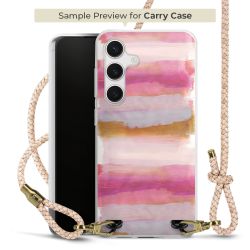 Carry Case Transparent Leder puder/gold