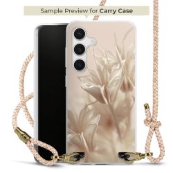 Carry Case Transparent Leder puder/gold