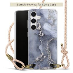 Carry Case Transparent Leder puder/gold