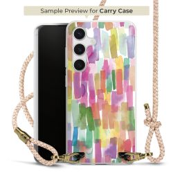 Carry Case Transparent Leder puder/gold