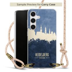 Carry Case Transparent Leder puder/gold