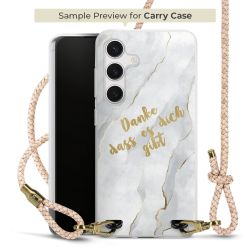 Carry Case Transparent Leder puder/gold