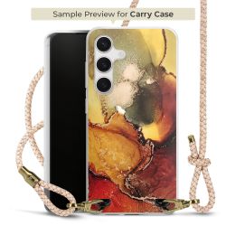 Carry Case Transparent Leder puder/gold