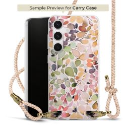 Carry Case Transparent Leder puder/gold