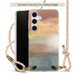 Carry Case Transparent Leder puder/gold