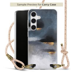 Carry Case Transparent Leder puder/gold