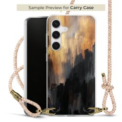 Carry Case Transparent Leder puder/gold