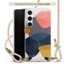 Carry Case Transparent Leder puder/gold