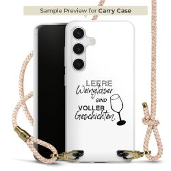 Carry Case Transparent Leder puder/gold