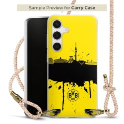 Carry Case Transparent Leder puder/gold