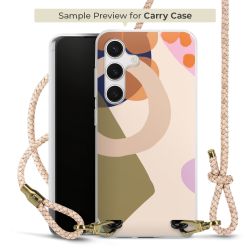 Carry Case Transparent Leder puder/gold