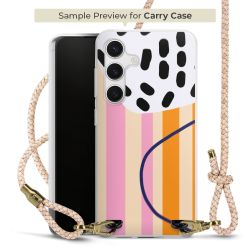 Carry Case Transparent Leder puder/gold