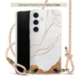 Carry Case Transparent Leder puder/gold