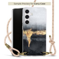 Carry Case Transparent Leder puder/gold