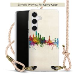 Carry Case Transparent Leder puder/gold