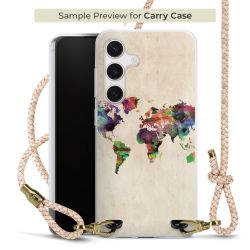 Carry Case Transparent Leder puder/gold