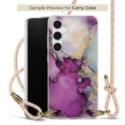 Carry Case Transparent Leder puder/gold