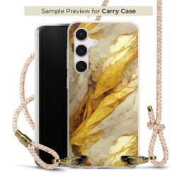 Carry Case Transparent Leder puder/gold