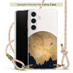 Carry Case Transparent Leder puder/gold