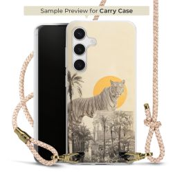 Carry Case Transparent Leder puder/gold