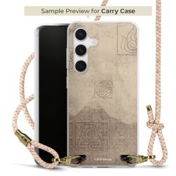 Carry Case Transparent Leder puder/gold