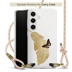 Carry Case Transparent Leder puder/gold