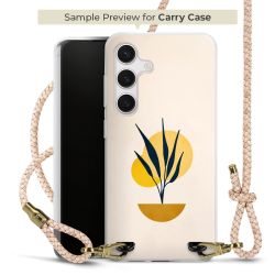 Carry Case Transparent Leder puder/gold