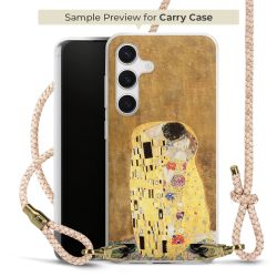 Carry Case Transparent Leder puder/gold