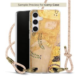 Carry Case Transparent Leder puder/gold