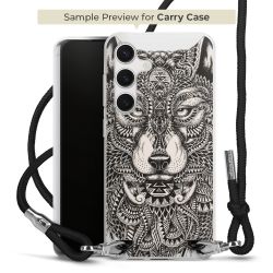 New Carry Case Transparent Stoff schwarz/silber