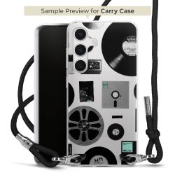 New Carry Case Transparent Stoff schwarz/silber