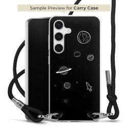 New Carry Case Transparent Stoff schwarz/silber