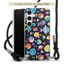 New Carry Case Transparent Stoff schwarz/silber