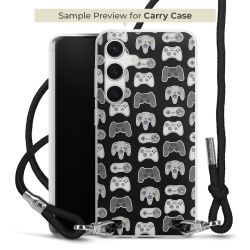 New Carry Case Transparent Stoff schwarz/silber