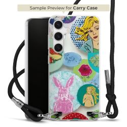 New Carry Case Transparent Stoff schwarz/silber