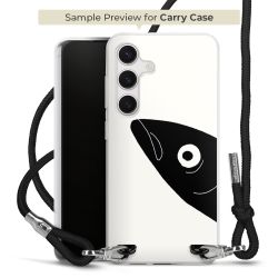 New Carry Case Transparent Stoff schwarz/silber