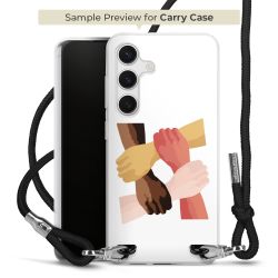 New Carry Case Transparent Stoff schwarz/silber