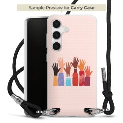 New Carry Case Transparent Stoff schwarz/silber