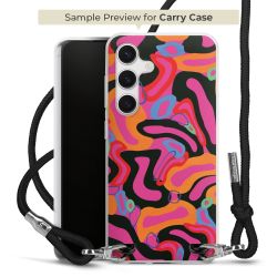 New Carry Case Transparent Stoff schwarz/silber