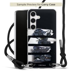 Carry Case Transparent Fabric black/silver