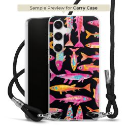 New Carry Case Transparent Stoff schwarz/silber