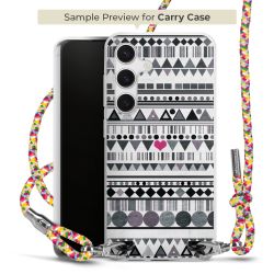 New Carry Case Transparent Stoff colourful/silber