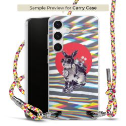 New Carry Case Transparent Stoff colourful/silber