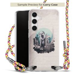 Carry Case Transparent Fabric colourful