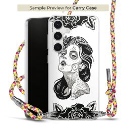 New Carry Case Transparent Stoff colourful/silber