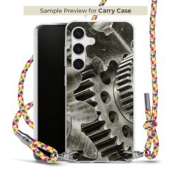 New Carry Case Transparent Stoff colourful/silber