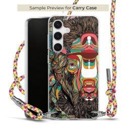 Carry Case Transparent Fabric colourful