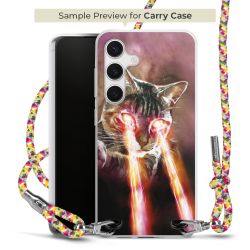 New Carry Case Transparent Stoff colourful/silber