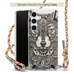 New Carry Case Transparent Stoff colourful/silber