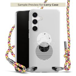 New Carry Case Transparent Stoff colourful/silber